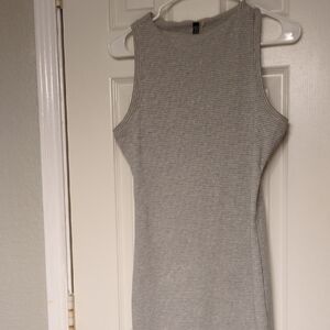 Cotton On Ribbed Sleeveless Maxi Dress - Gray - M